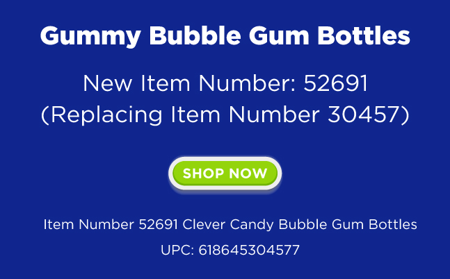 Clever Candy Bubble Gum Bottles