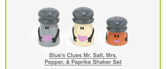 Blue's Clues Mr Salt Mrs. Pepper and Paprika Shaker Set