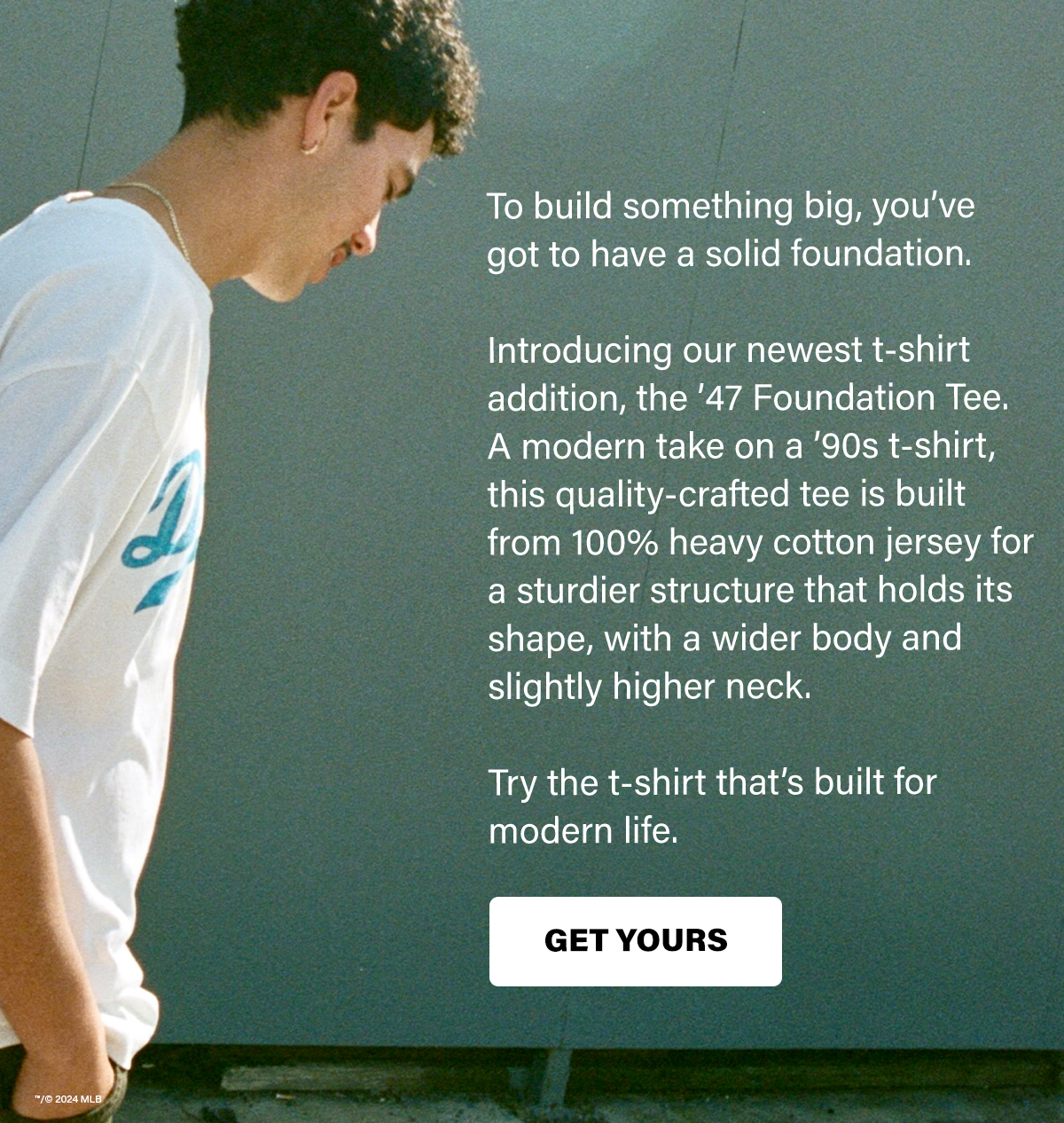 TO BUILD SOMETHING BIG, YOU'VE GOT TO HAVE A SOLID FOUNDATION. GET YOUR FOUNDATION TEE TODAY.