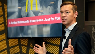 Chris Kempczinski, then-incoming president of McDonald's USA, at a McDonald's restaurant in New York, Nov. 17, 2016.