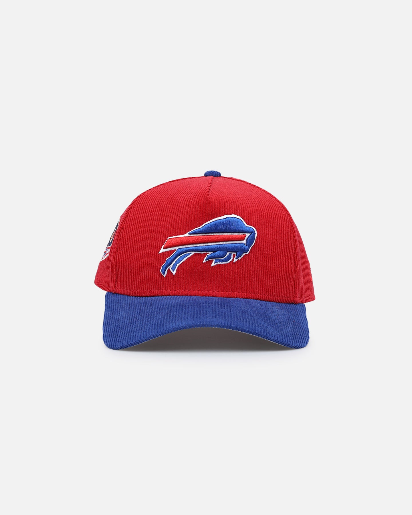 Image of New Era Buffalo Bills 'NFL 2-Tone Corduroy' 9FORTY A-Frame Snapback Red/Royal