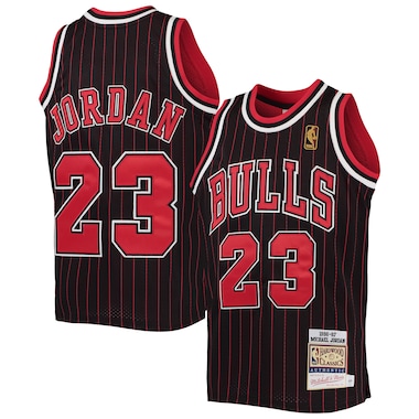 Youth Mitchell & Ness Michael Jordan Black/Red  1996-97 Hardwood Classics Authentic Jersey