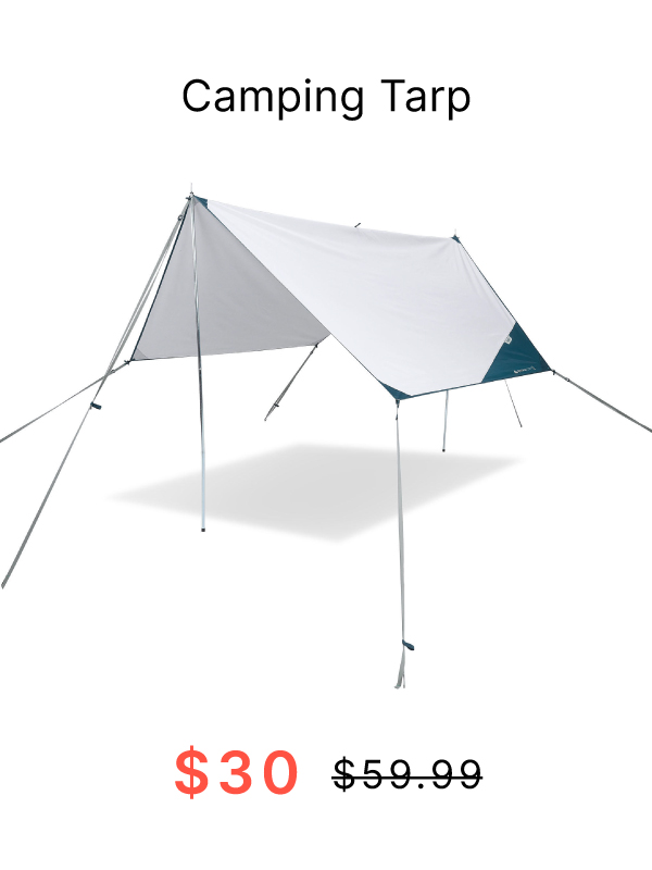 Camping Tarp, Now $30