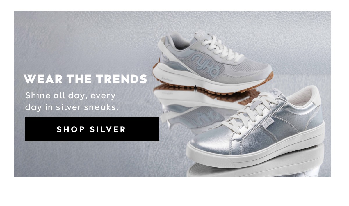 Wear The Trends | Shine All Day, Every Day In Silver Sneaks. | Shop Silver