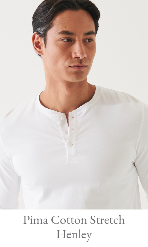 PIMA COTTON STRETCH HENLEY