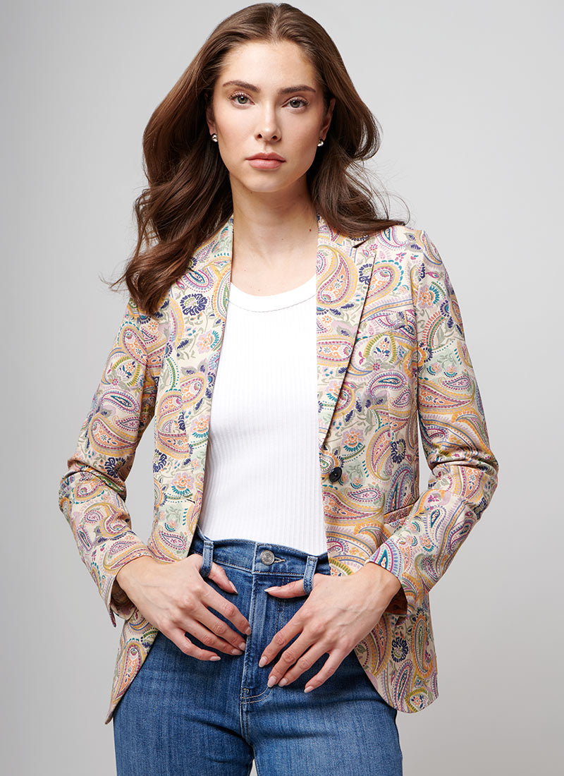 Image of Fantasy Print Pique Blazer