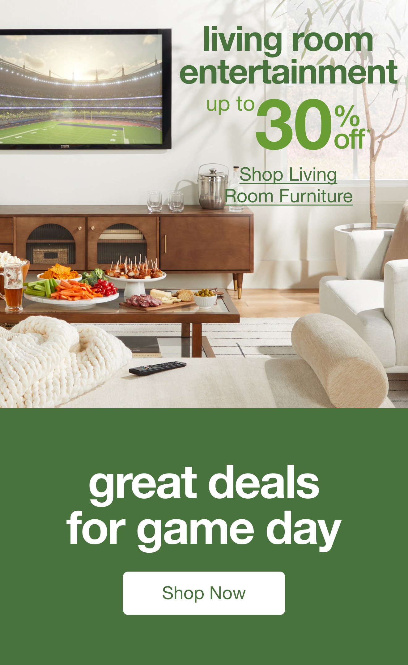 Up To 30% Off* Living Room Furniture â€” Shop Now!