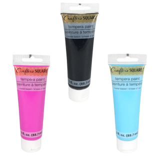 3 tubes of 3-oz. Tempera paint tubes