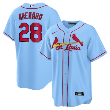  Nike Nolan Arenado Light Blue  Alternate Official Replica Player Jersey