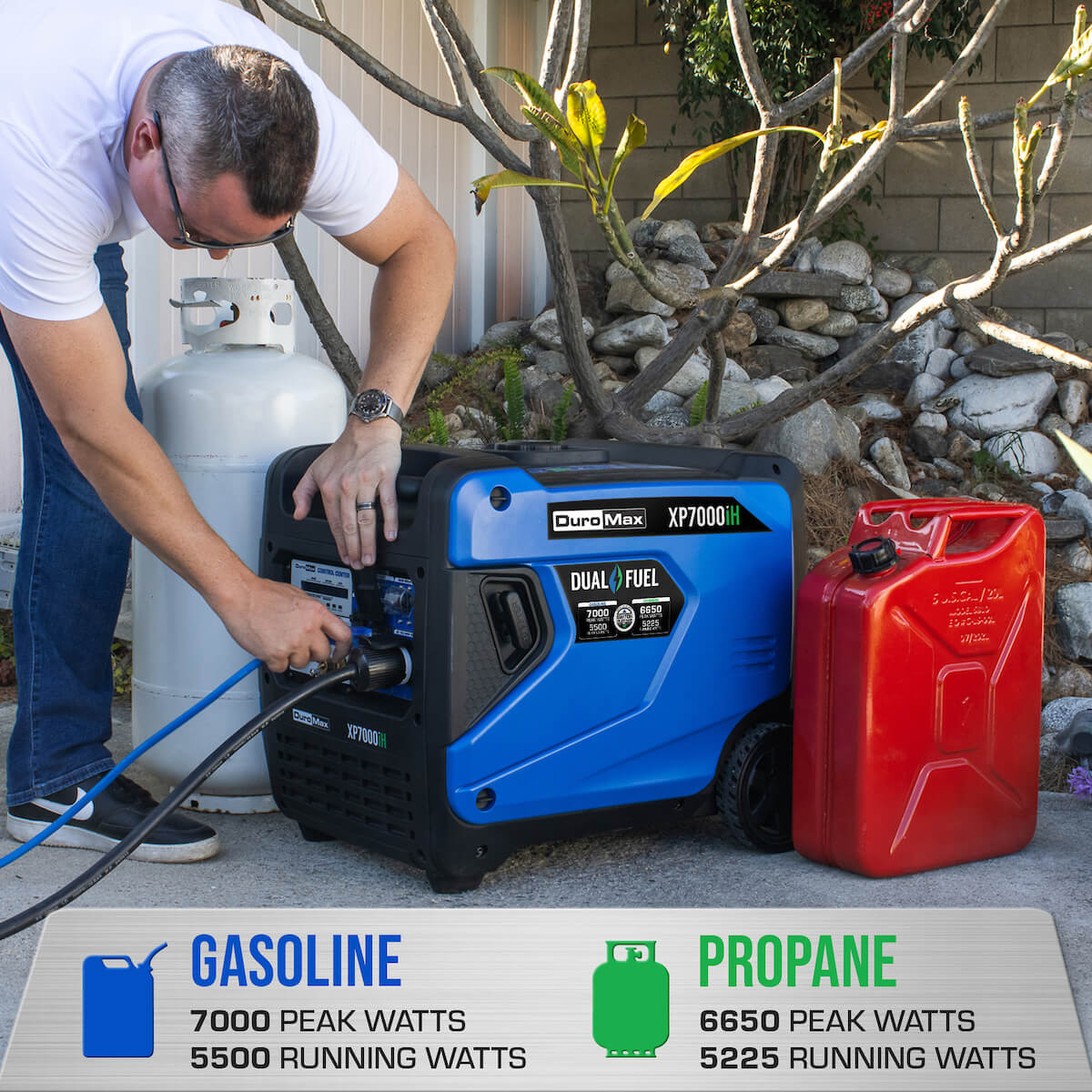 ALL NEW | 7,000 Watt Portable Dual Fuel Inverter Generator w/ CO Alert