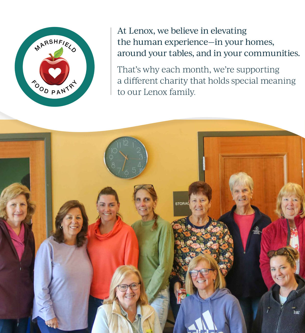 At Lenox, we believe in elevating the human experience—in your homes, around your tables, and in your communities.  That's why each month, we're supporting a different charity that holds special meaning to our Lenox family.