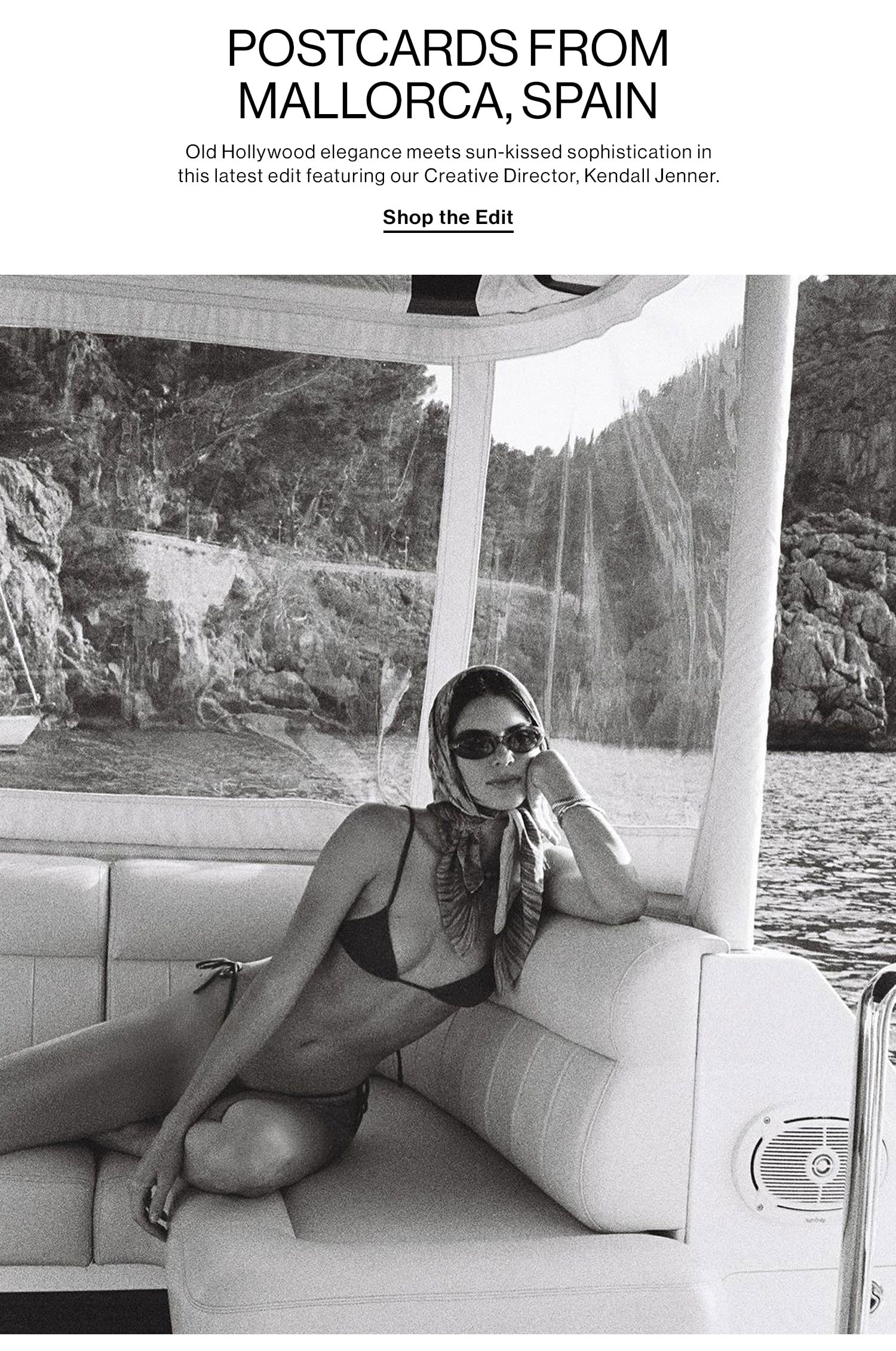 Postcards from Mallorca, Spain: Old Hollywood elegance meets sun-kissed sophistication in this latest edit featuring our Creative Director, Kendall Jenner. Shop The Edit