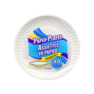 40-ct. 9-in. paper plates