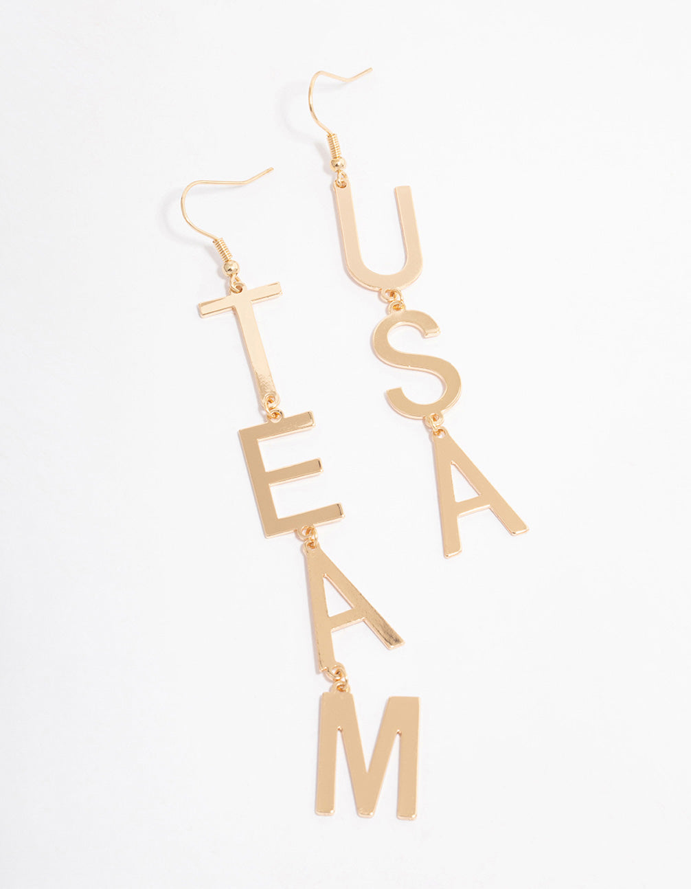 Image of Gold Team USA Drop Earrings