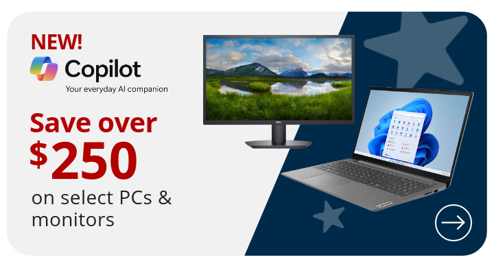 Save over $250 on Select PCs