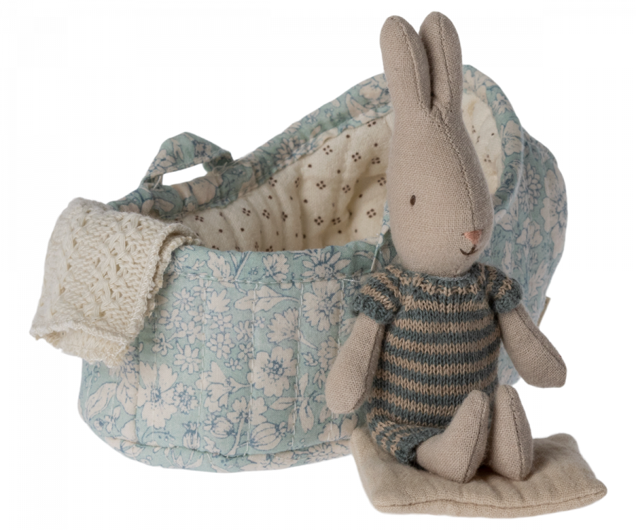 Image of Rabbit in Carry Cot, Micro - Blue