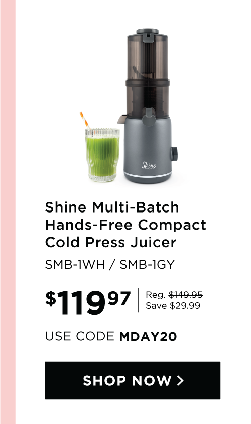 Shine Kitchen Co.® Multi-Batch Compact Cold Press Juicer