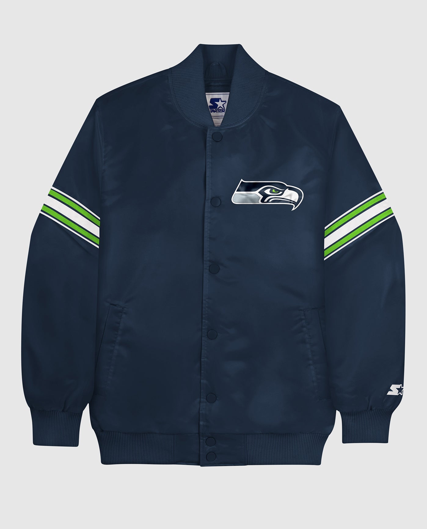 Image of Seattle Seahawks Varsity Satin Full-Snap Jacket