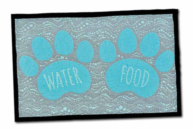 foot and water map with paw prints 