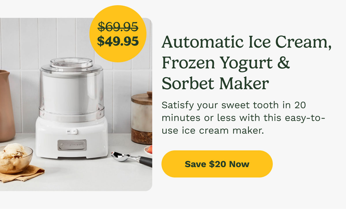 Automatic Ice Cream, Frozen Yogurt & Sorbet Maker