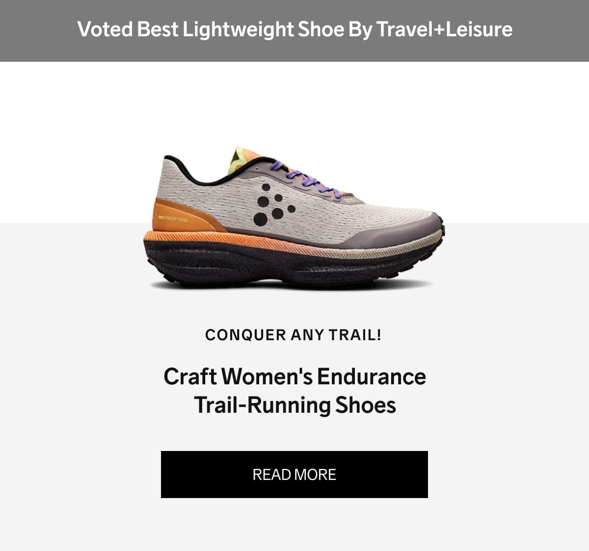 Voted Best Lightweight Shoe by Travel+Leisure | Conquer Any Trail! Craft Women's Endurance Trail-Running Shoes | Read More