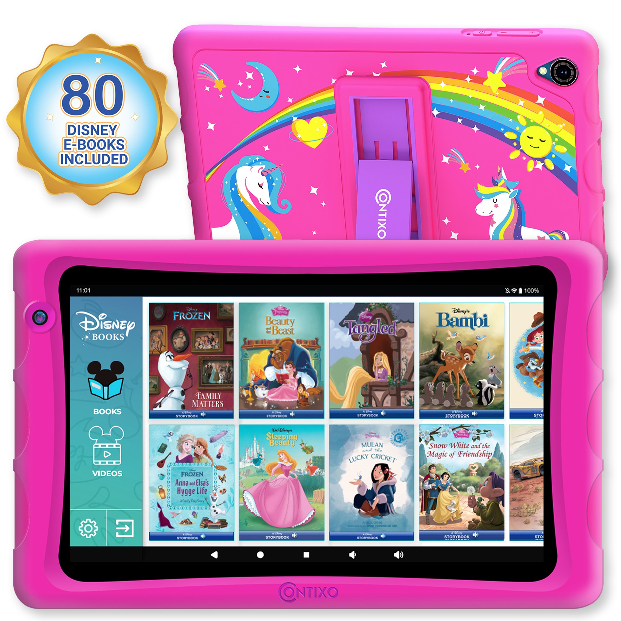 Contixo K80 8-Inch Kids Tablet Featuring 80 Disney E-Books