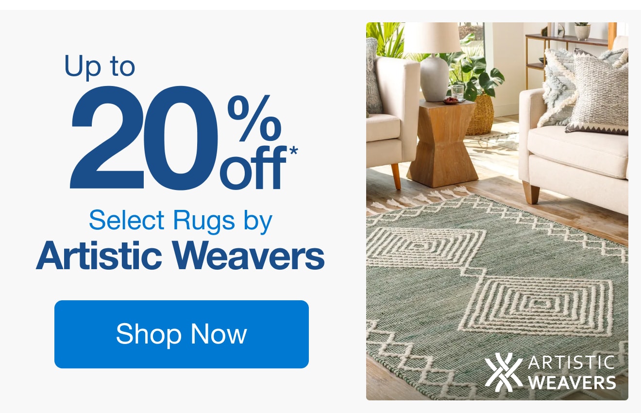 Up to 20% off Select Rugs by Artistic Weavers*