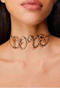 Love Statement Choker Necklace