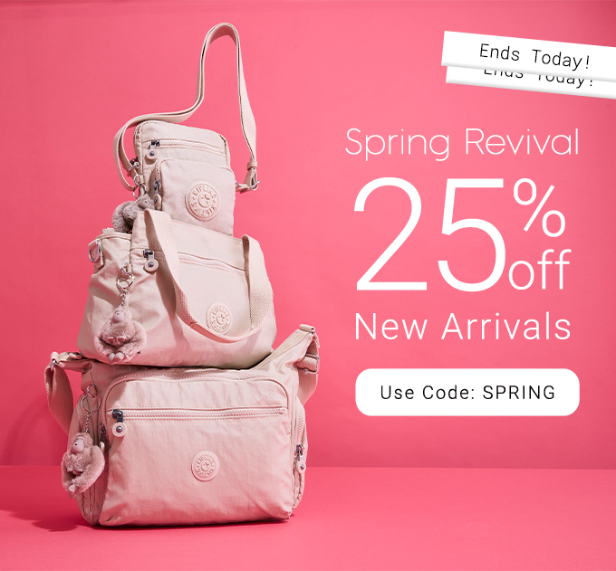 Spring revival. 25% Off New Arrivals. Use code: SPRING