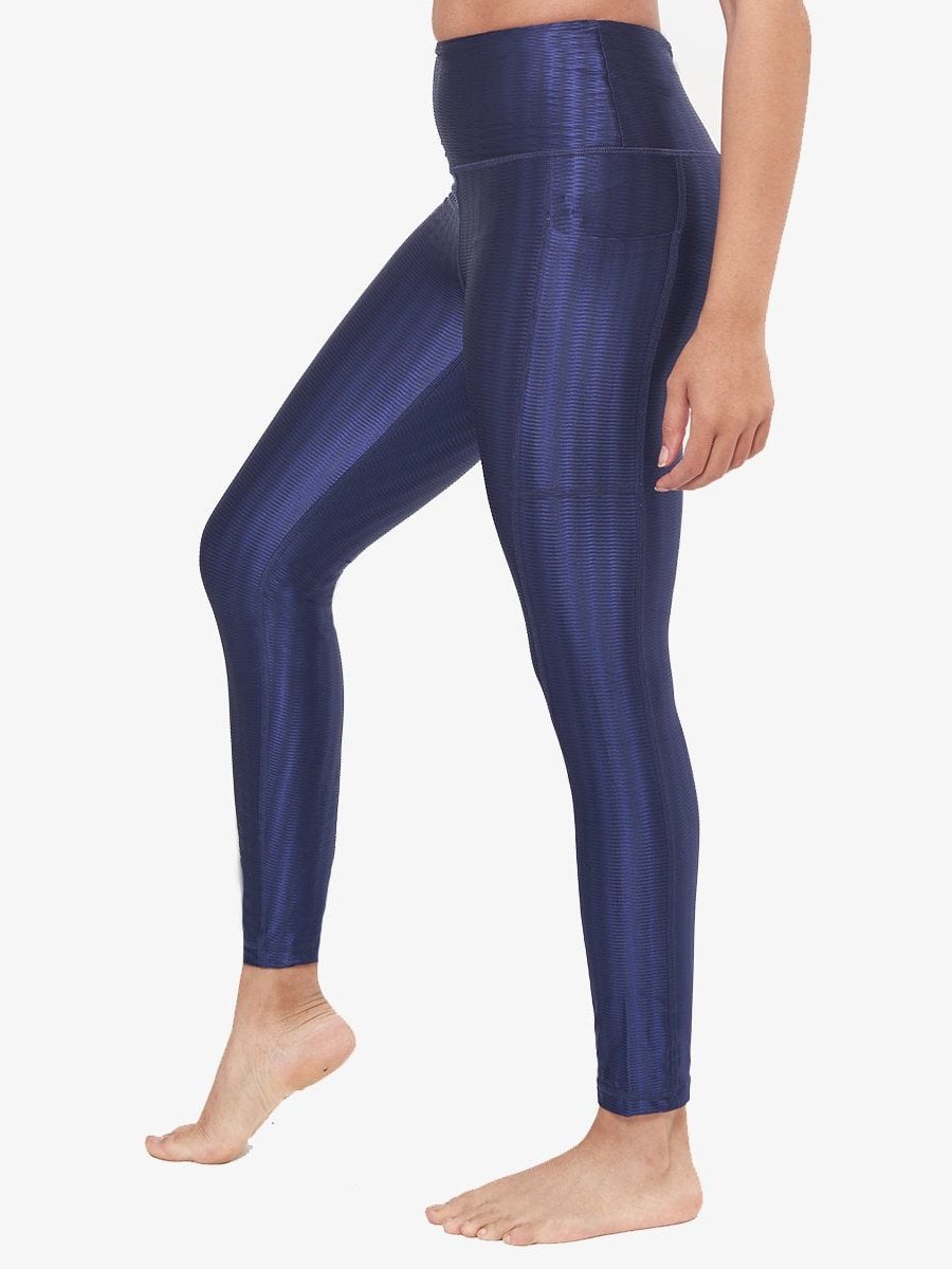 Image of Hi-Rise Square Pocket Leggings - Midnight Zap Pattern