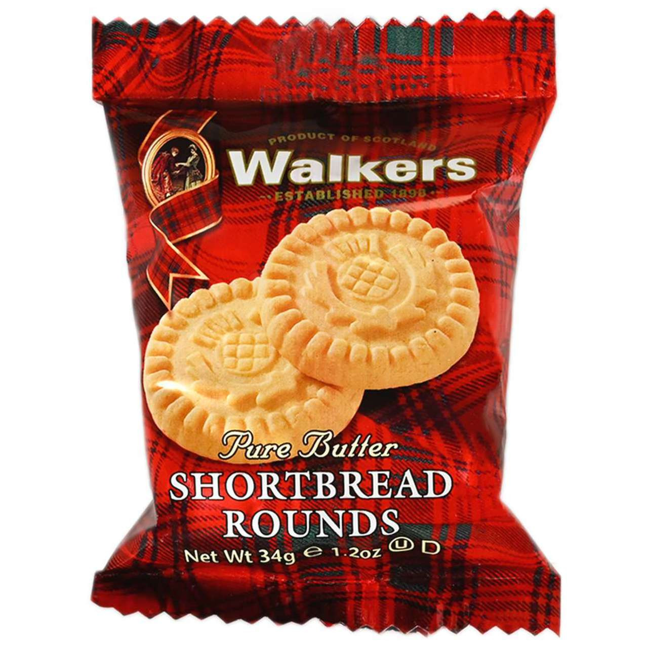 Image of Walkers Pure Butter Shortbread Rounds - 1.2oz (34g)