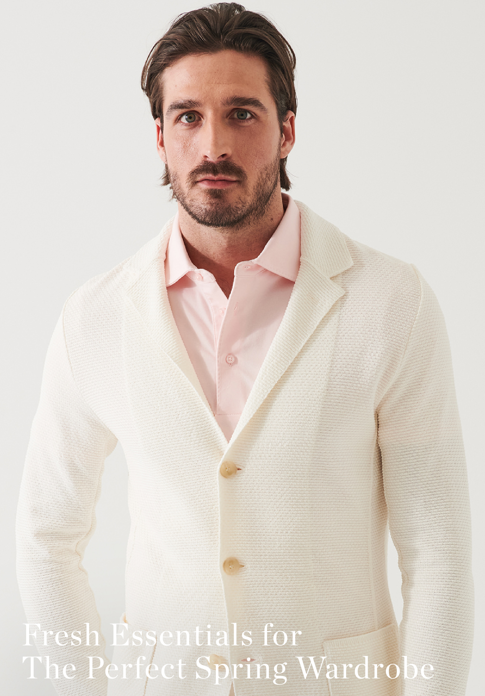 TEXTURED STITCH COTTON BLAZER