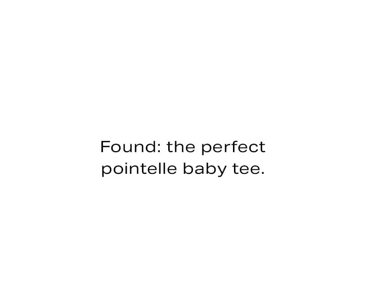 Found: the perfect pointelle baby tee. The iconic linen set now available in black.