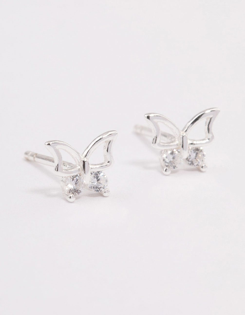 Image of Sterling Silver Diamante Stud Earrings