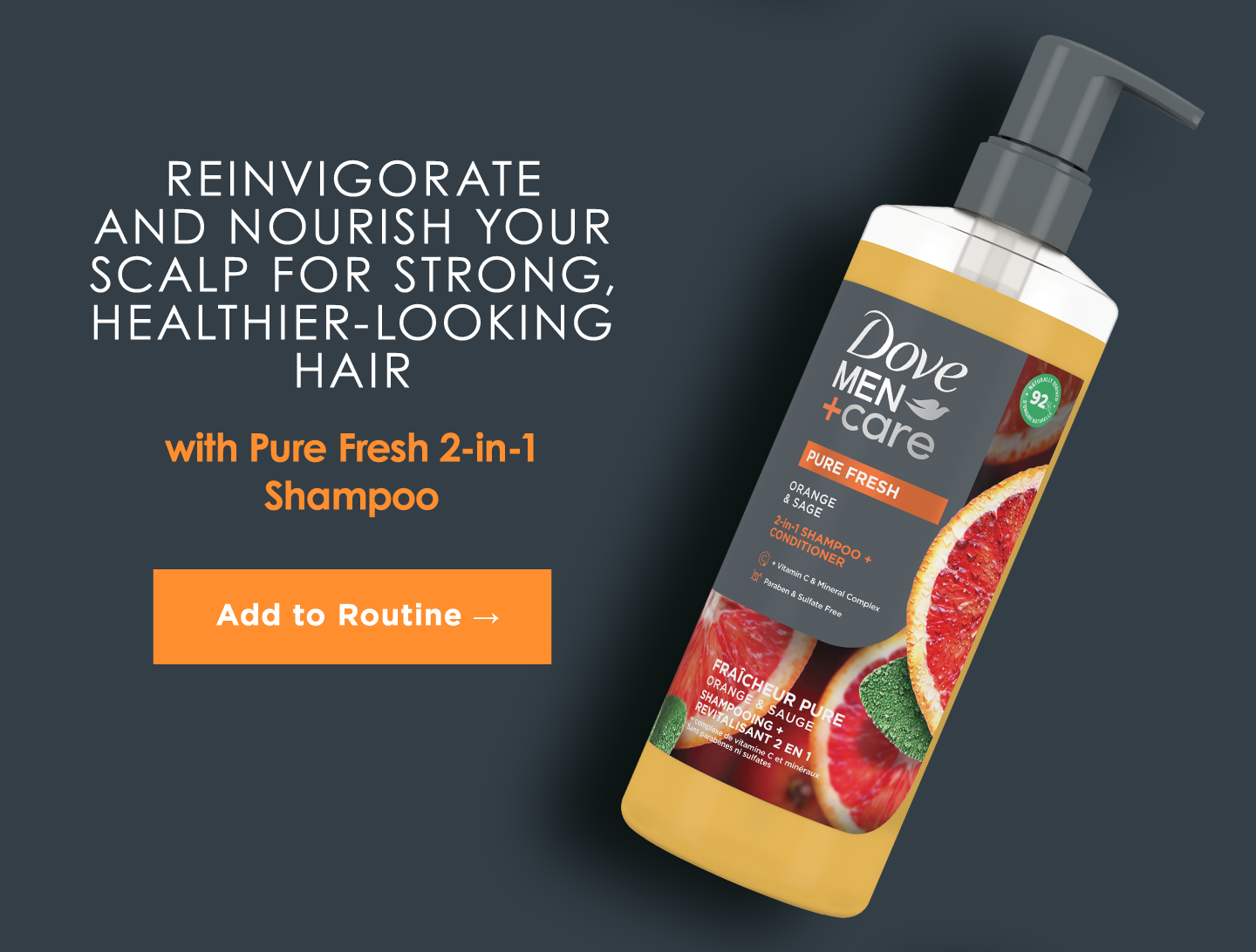 Reinvigorate and nourish your scalp for strong, healthier-looking hair with Pure Fresh 2-in-1 Shampoo