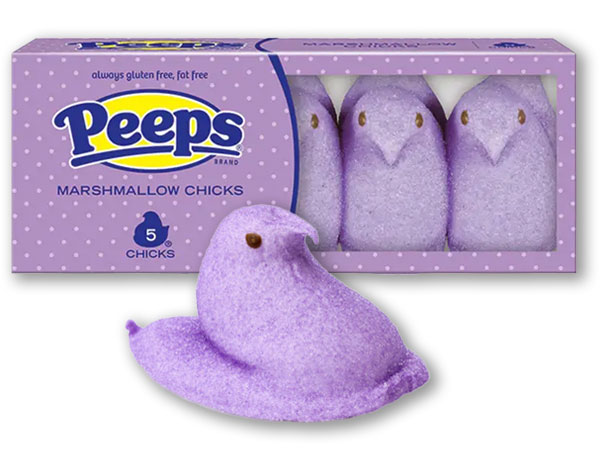 126008 - Peeps Marshmallow Chicks Candy - Lavender: 5-Piece Pack