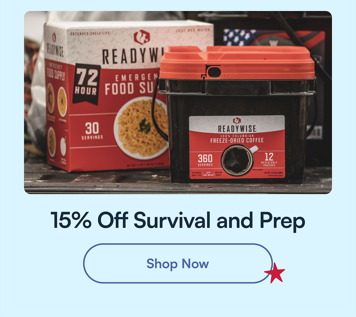 15% Off Survival and prep