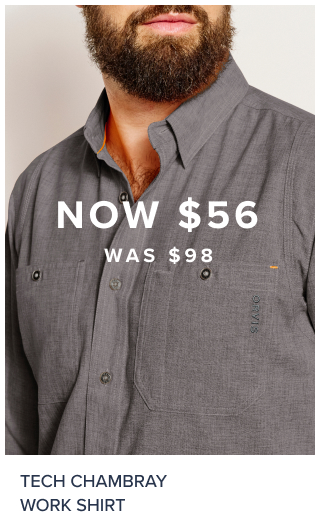 Now $56 Was $98 Tech Chambray Work Shirt