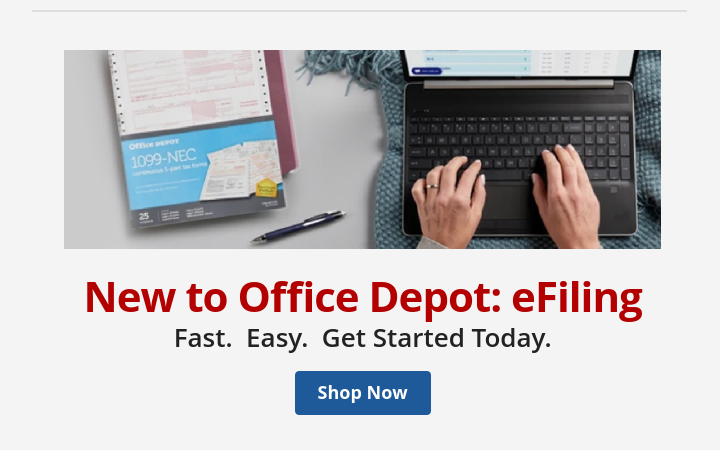 New to Office Depot: efiling