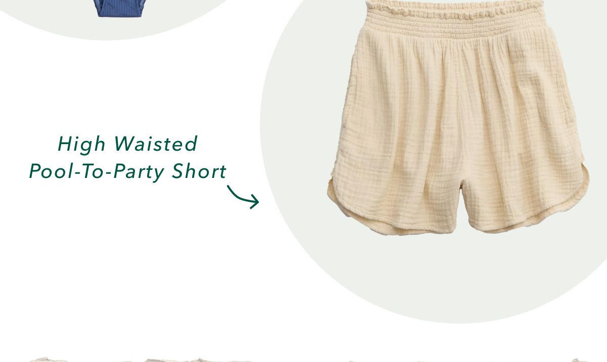 High Waisted Pool-To-Party Short