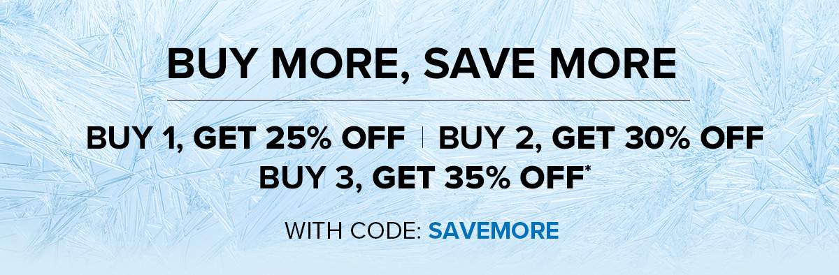 UP TO 35% OFF WITH CODE: SAVEMORE