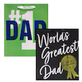 2 large Father's Day-themed gift bags