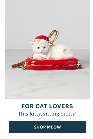 FOR CAT LOVERS  This kitty, sitting pretty!  [SHOP MEOW]