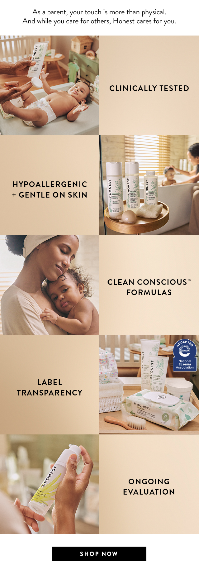 Clean ingredients for life's most sensitive skin