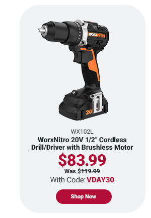 NITRO 20V POWER SHARE 1/2" CORDLESS DRILL/DRIVER WITH BRUSHLESS MOTOR