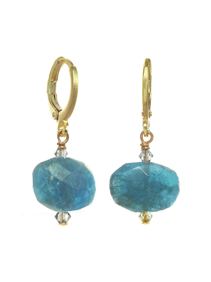 Image of Margo Morrison Flat Faceted Apatite Earrings