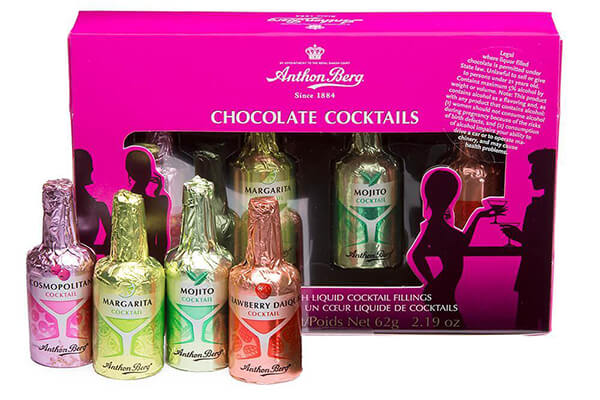 125590 -Anthon Berg Chocolate Cocktails Liquor Bottles: 4-Piece Box