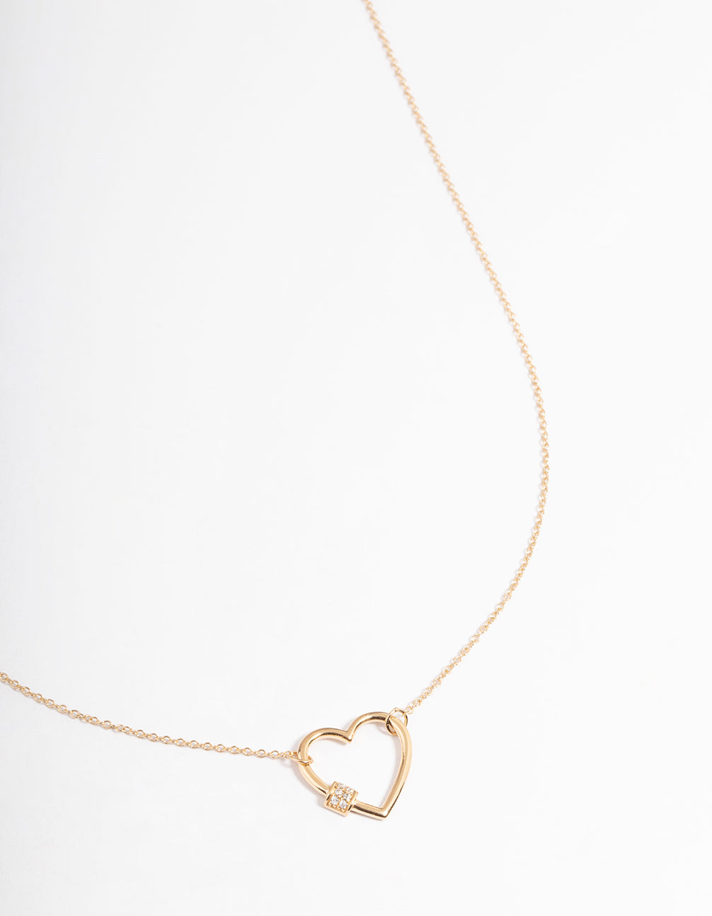 Image of Gold Plated Sterling Silver Heart Pendant Necklace