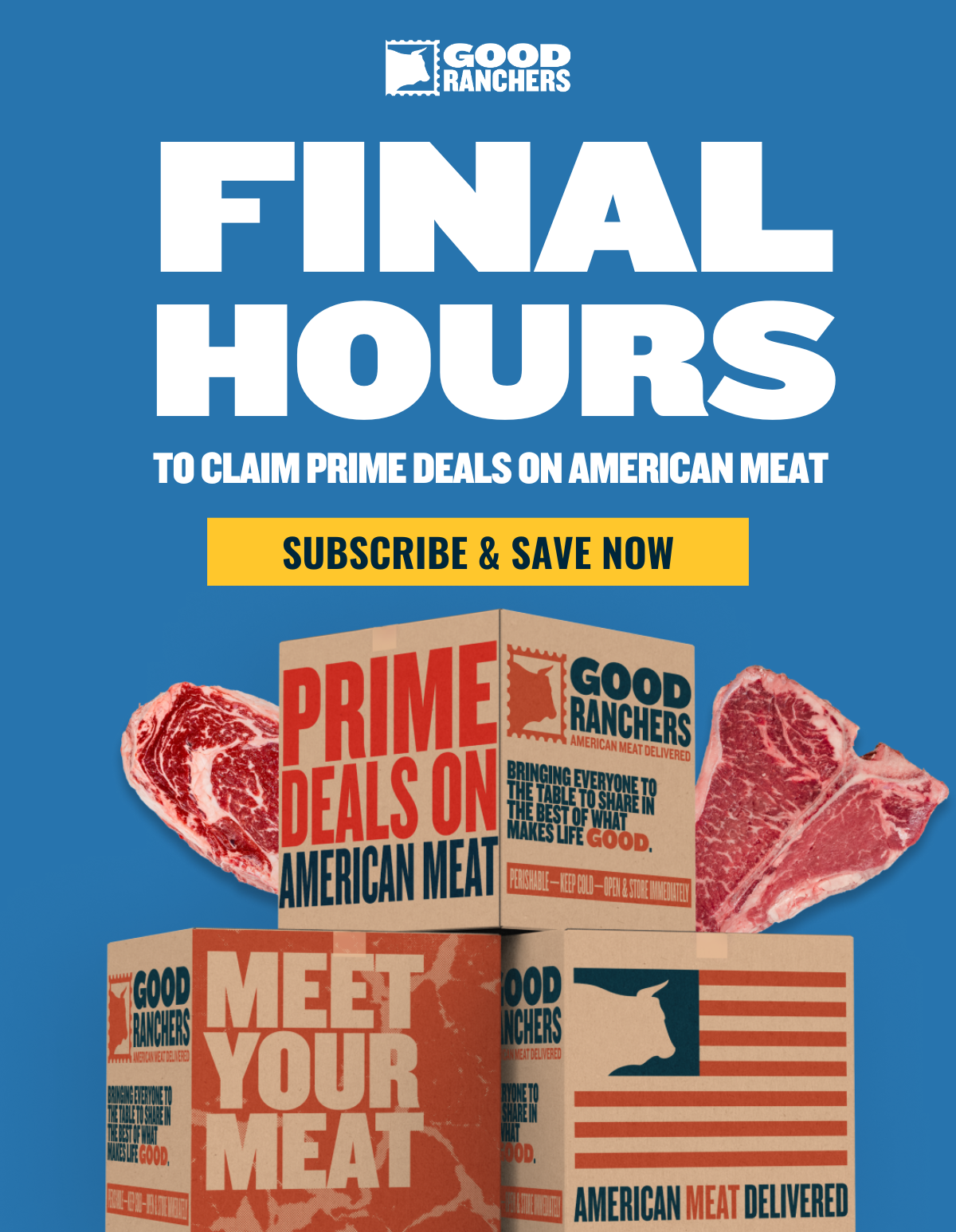 Prime Deals on All-American Meat: Save up to $145 on your first box!