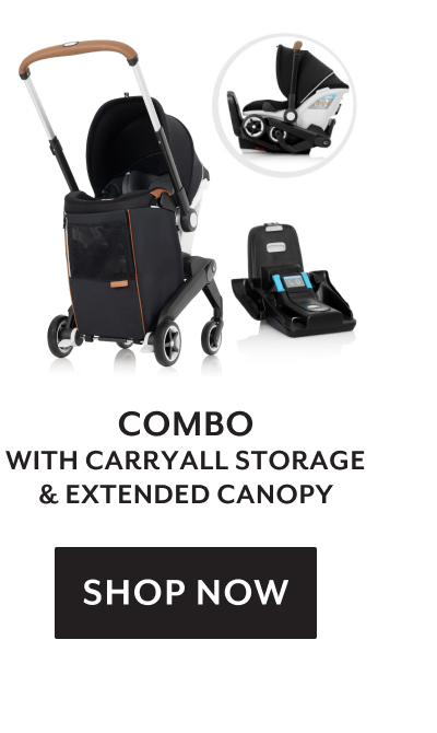 Combo with carryall storage & extended canopy | Shop now